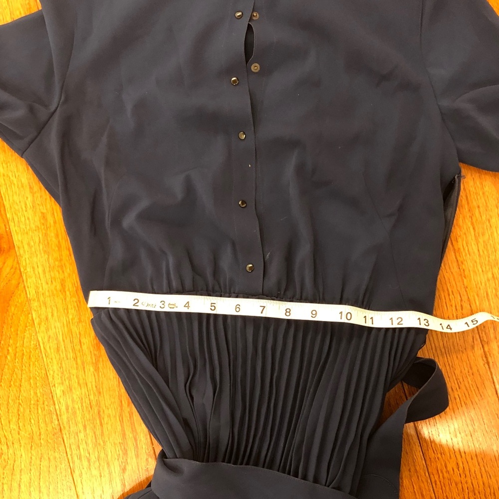 Akris Blue Long Sleeve Dress Shirt with Collar - Picture 6 of 7